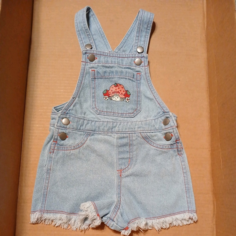 Strawberry shortcake denim Overalls 2T
